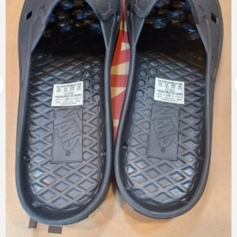 Vans Men's 13 Slip On Mule Trek Black VN00005V8BLK New With Tags And Box Label
